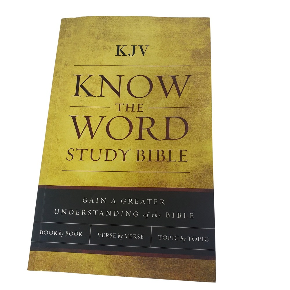 Thomas Nelson KJV Know The Word Study Bible Paperback Gold/Brown  Softcover